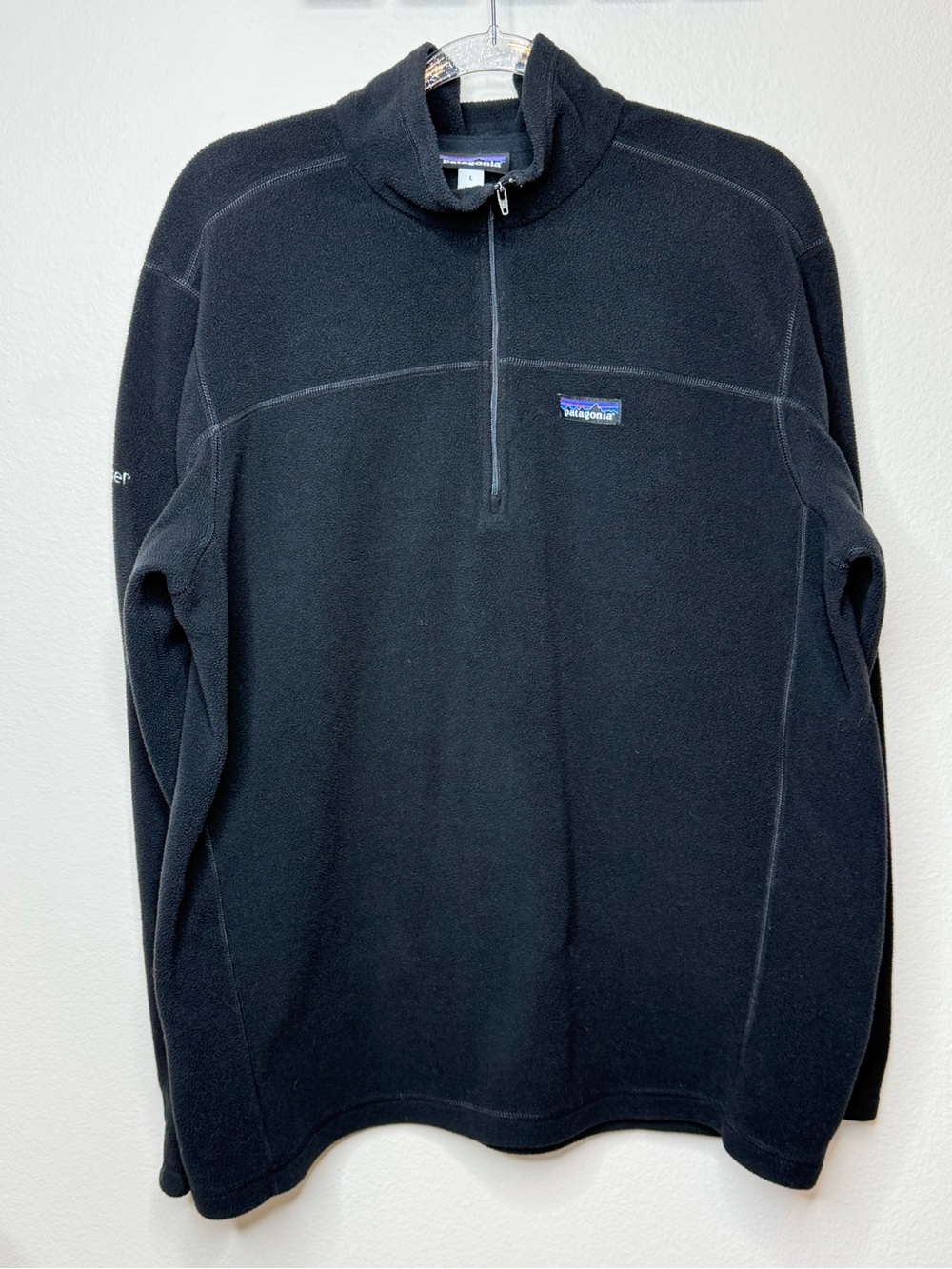 Patagonia Men’s Micro D Fleece Black Quarter-Zip Fleece Pullover Large